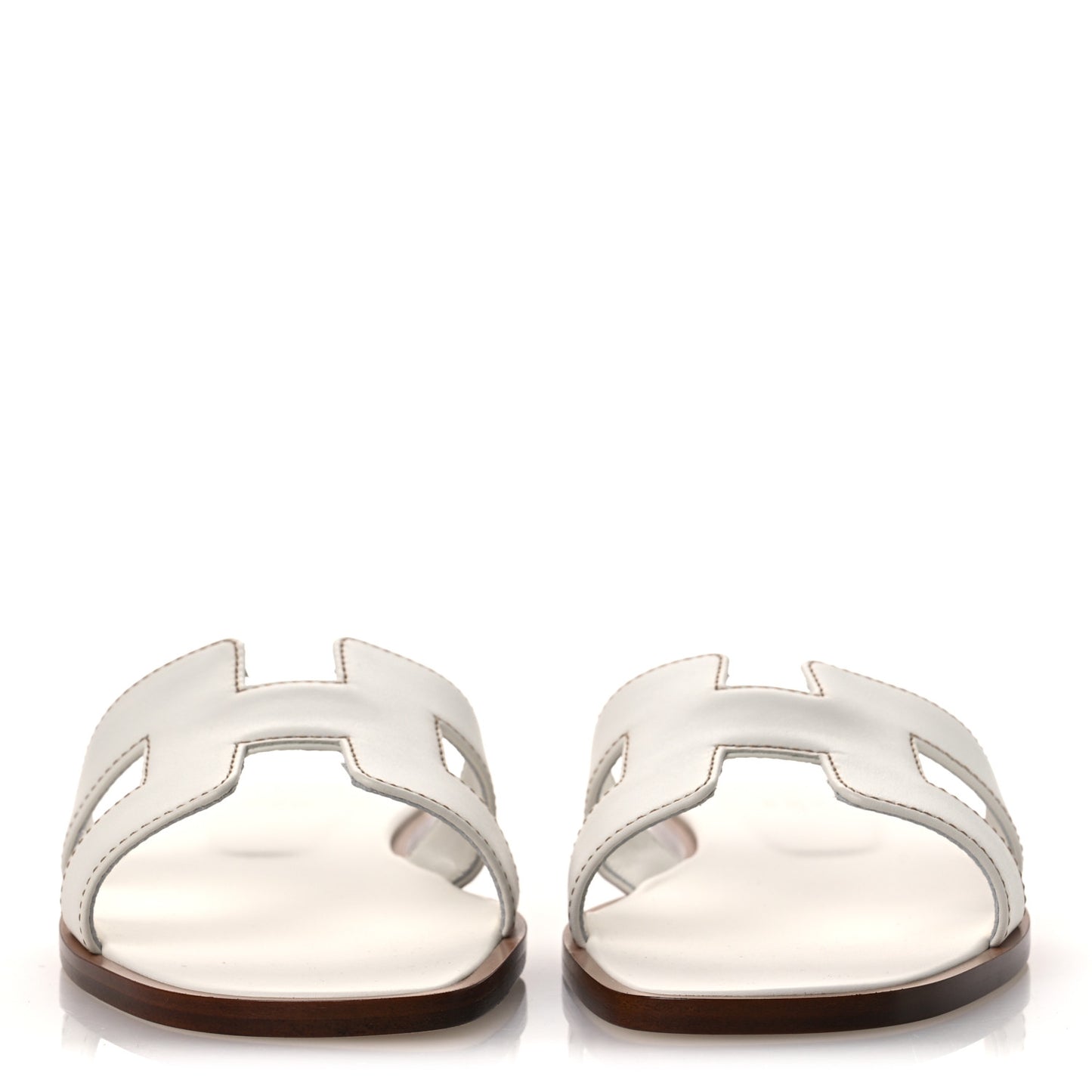 Box Calfskin Oran Sandals 36 White