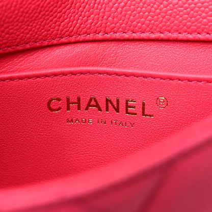 Chanel Caviar Quilted Sweetheart Mini Rectangular Flap Dark Pink 6 of 10