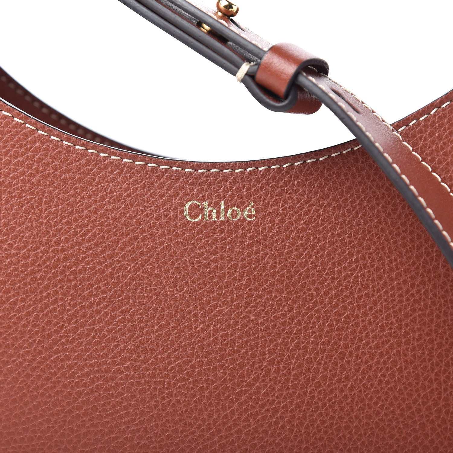 Chloe Small Grain Smooth Calfskin Small Darryl Hobo Sepia Brown 9 of 9