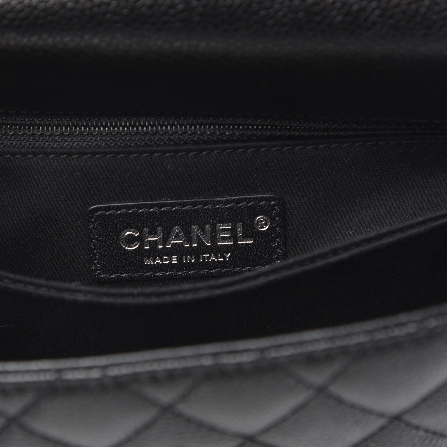 Caviar Quilted Mini Coco Handle Flap So Black