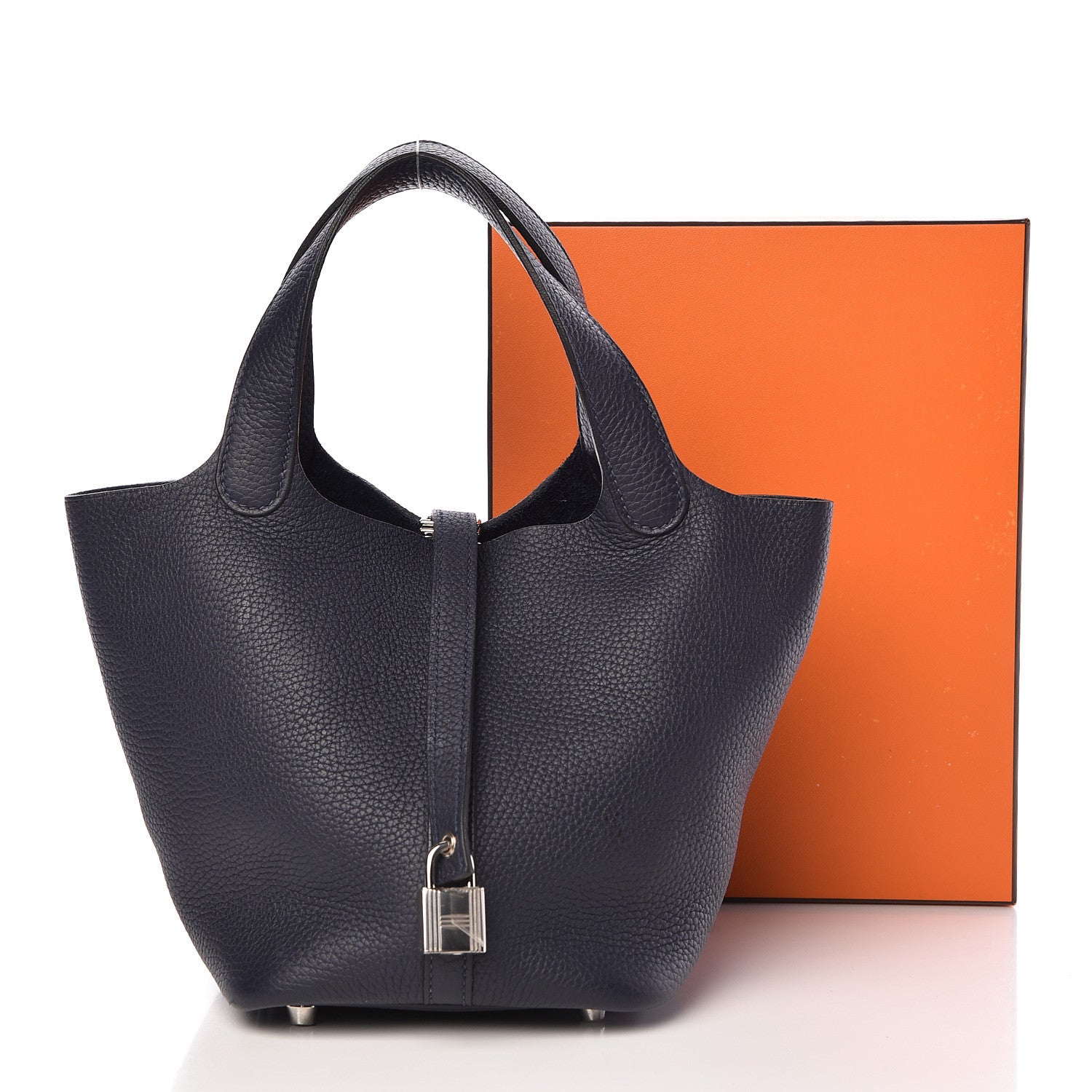 Hermes Taurillon Clemence Picotin Lock 18 PM Bleu Abysse 11 of 11