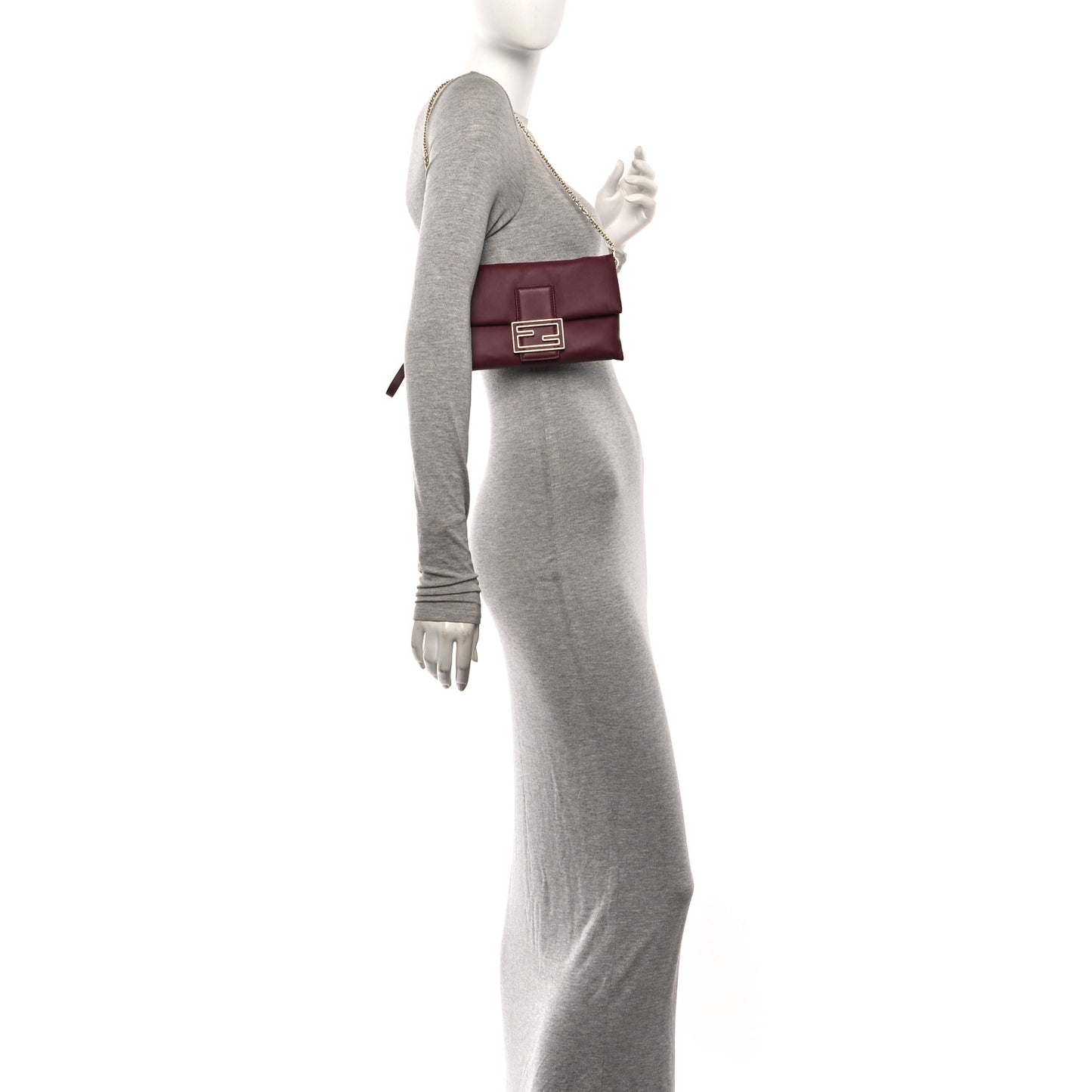 Nappa Mama Baguette Pouch Bordeaux