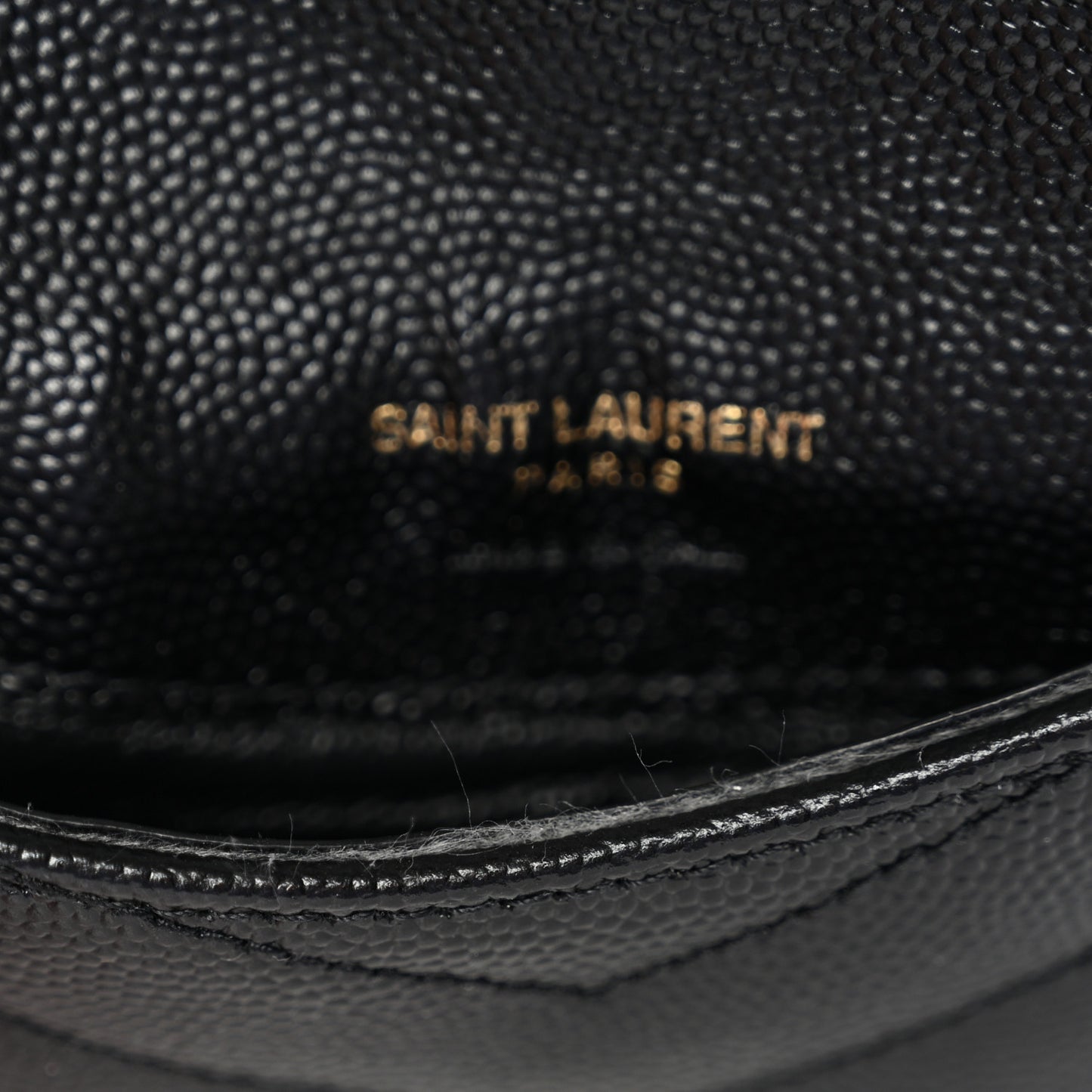 Grain De Poudre Matelasse Chevron Monogram Compact Wallet Black