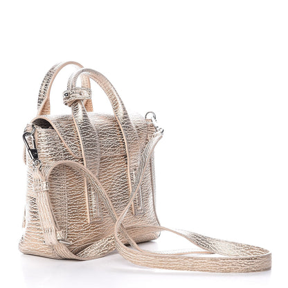 3.1 Phillip Lim 3.1 Textured Calfskin Mini Pashli Satchel Nude Platinum 3 of 9