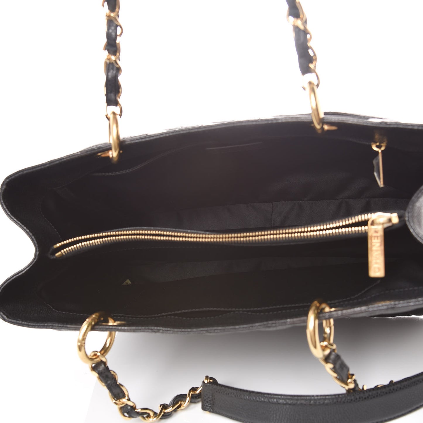 Caviar Quilted Grand Shopping Tote GST Black