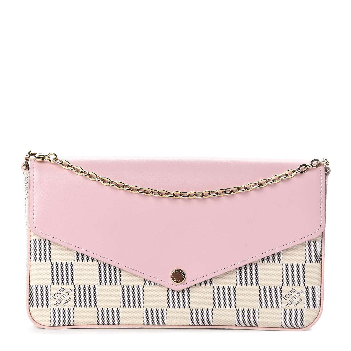 Damier Azur Calfskin Pochette Felicie Eau de Rose