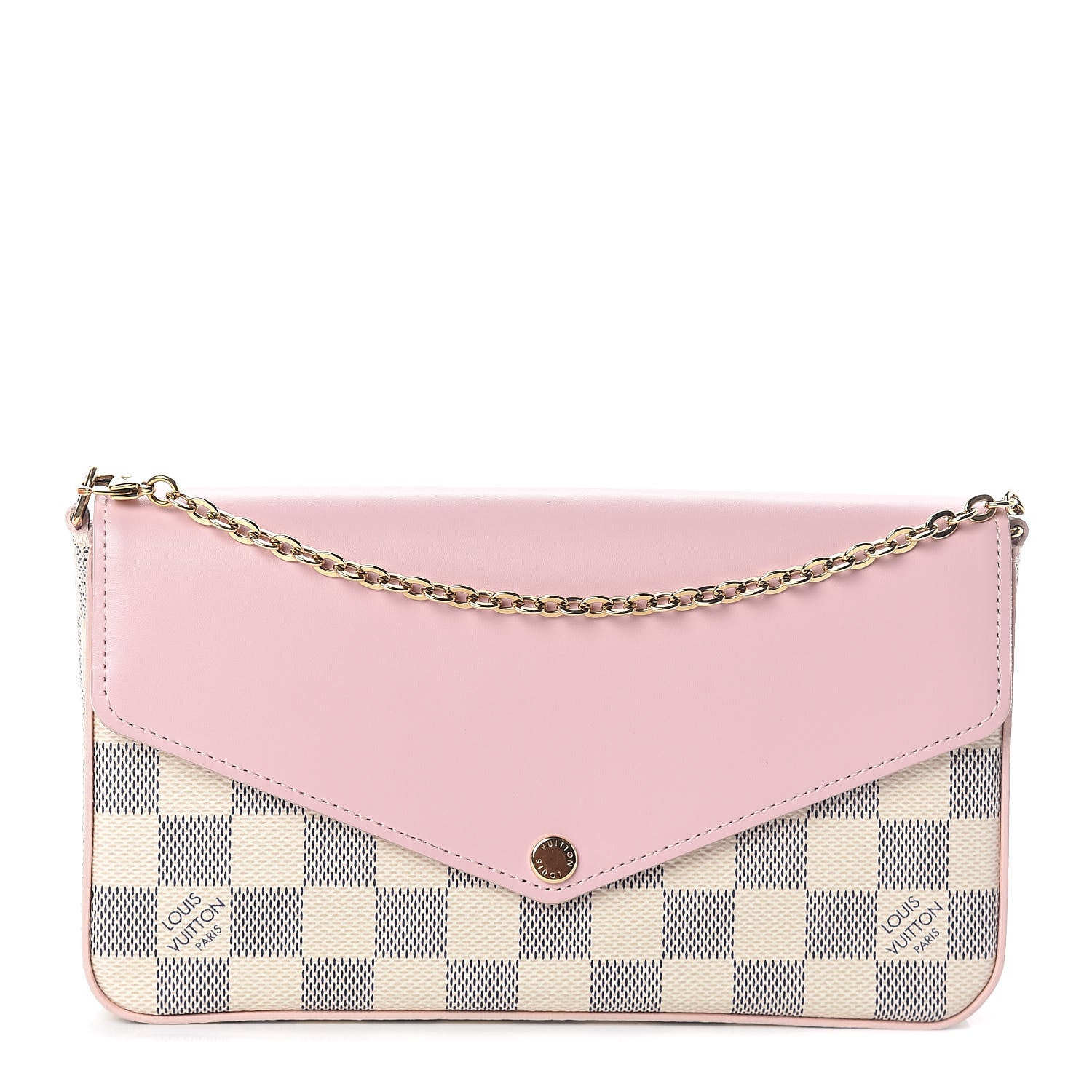 Louis Vuitton Damier Azur Calfskin Pochette Felicie Eau de Rose 1 of 9
