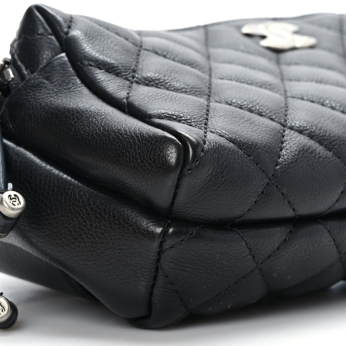 Calfskin Quilted Waist Bag Black