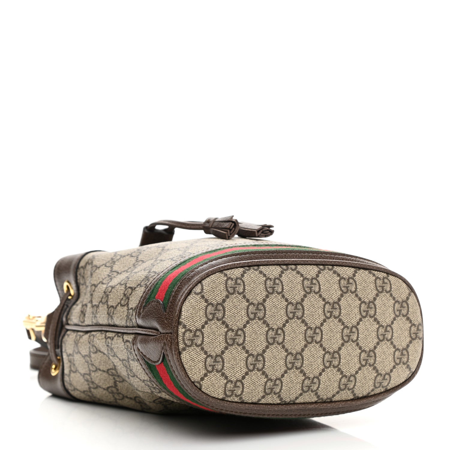 Gucci GG Supreme Monogram Web Small Ophidia Bucket Bag Brown 4 of 11