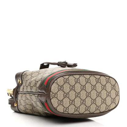 Gucci GG Supreme Monogram Web Small Ophidia Bucket Bag Brown 4 of 11