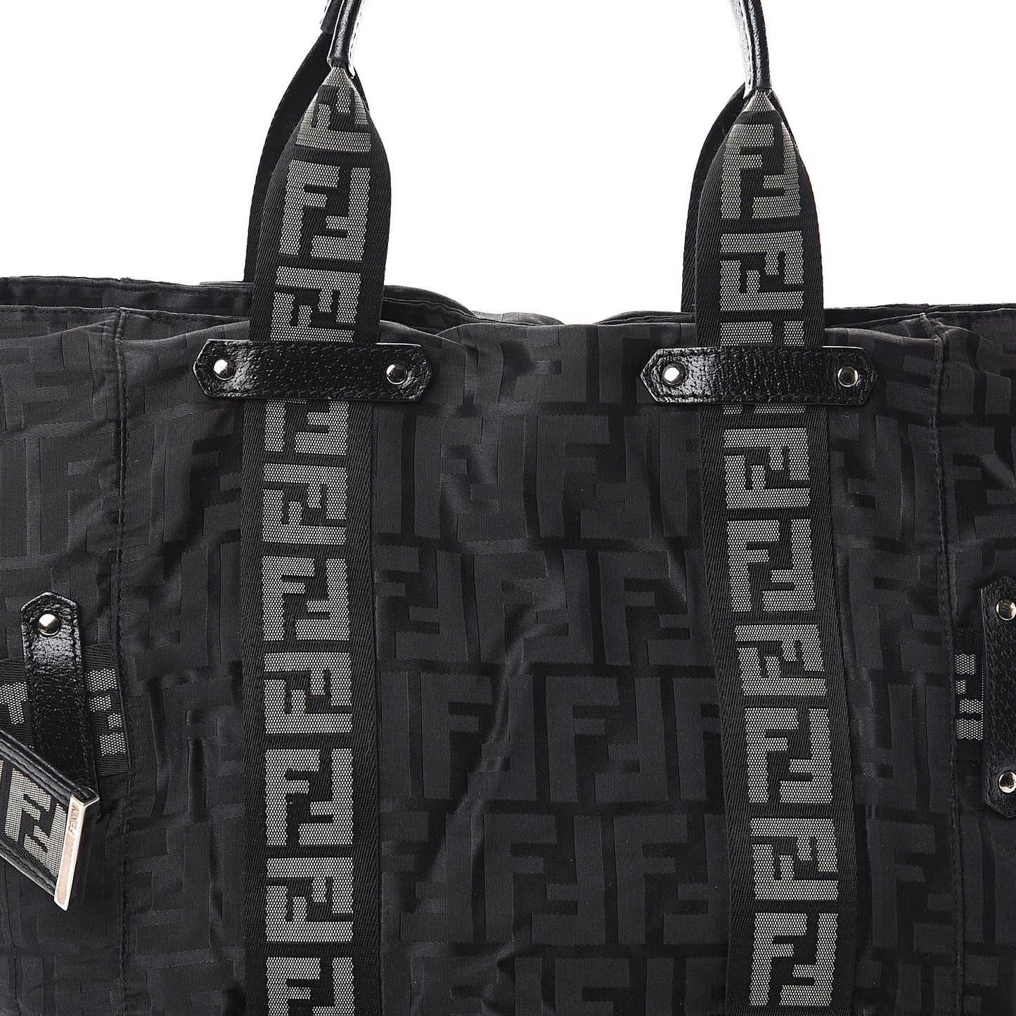 Zucca Cinghiale Large Zip Code Shopping Tote Black