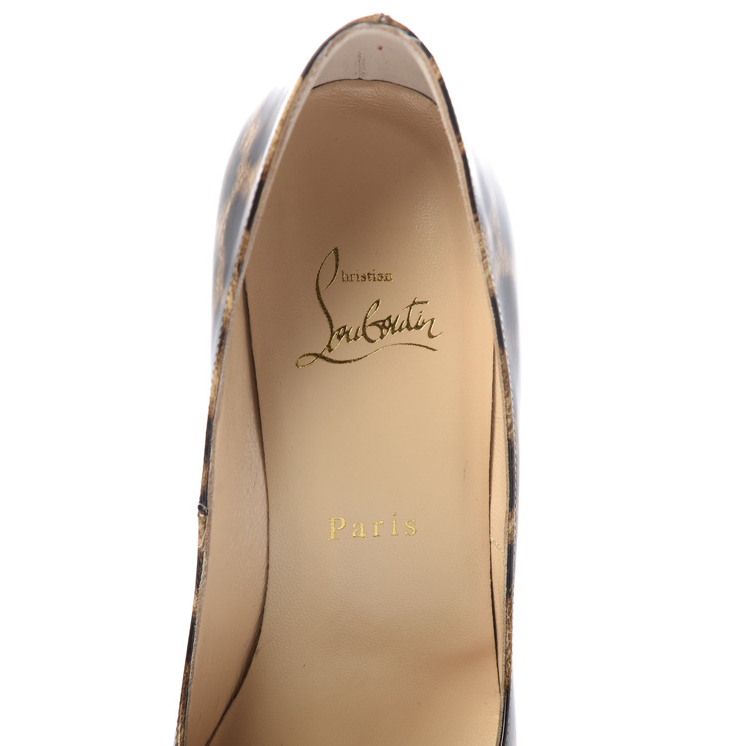 Christian Louboutin Patent Leopard New Very Prive Spikes 120 Pumps 38 Brown 8 of 9