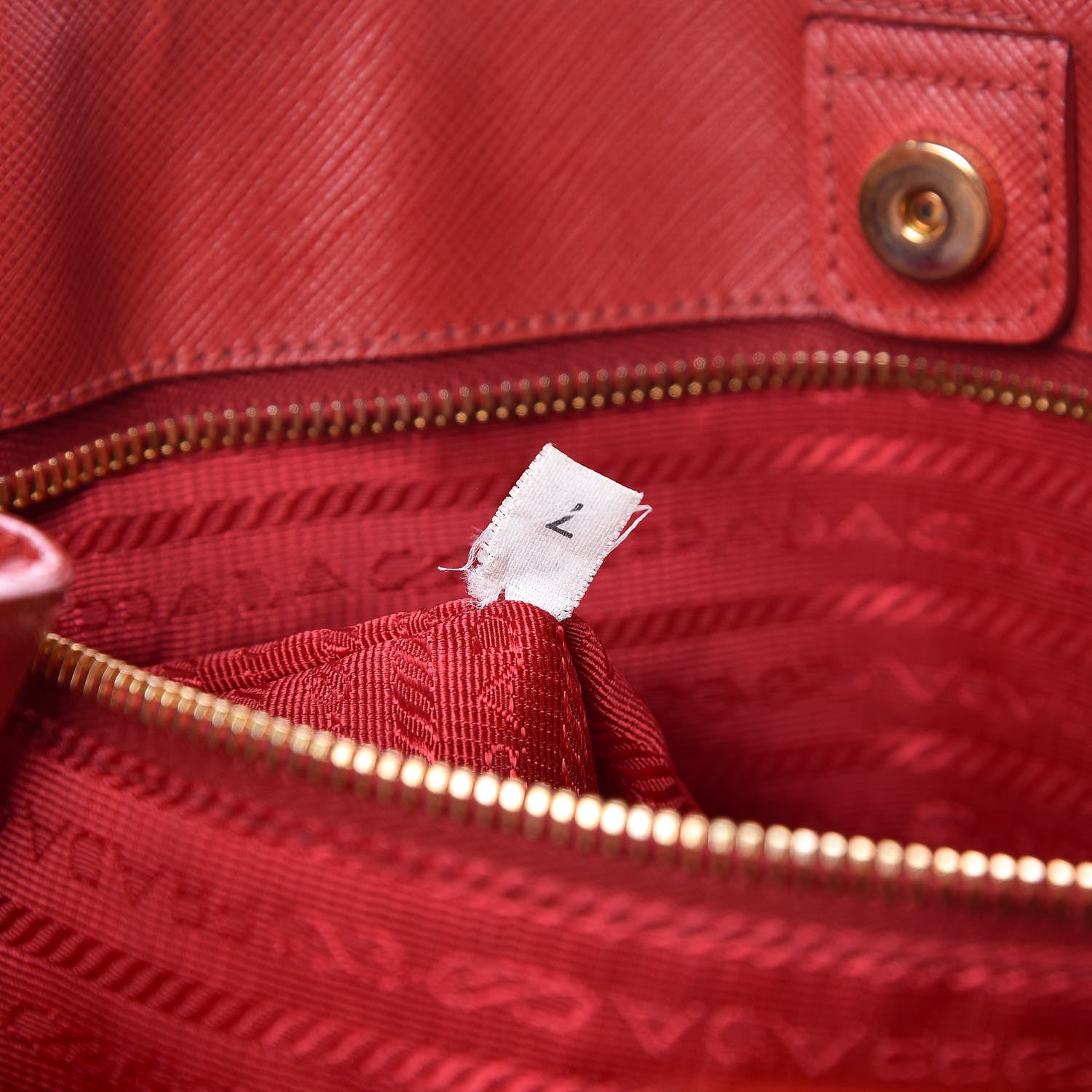 Prada Saffiano Large Tote Fuoco 7 of 15