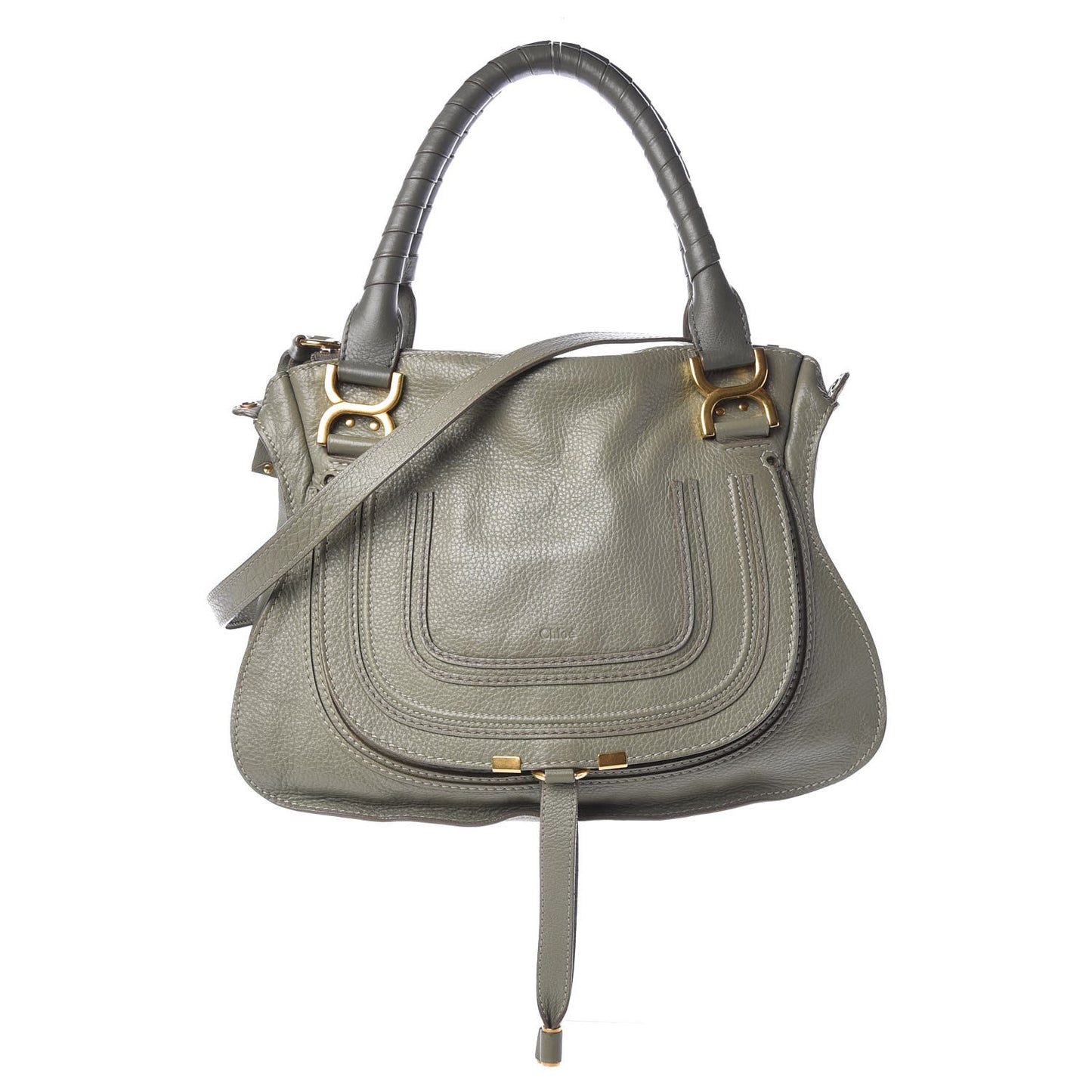 Calfskin Medium Marcie Satchel Baobab Green