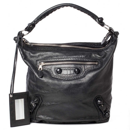 Balenciaga Agneau Giant Brogues Hardware Day Hobo Black 1 of 10