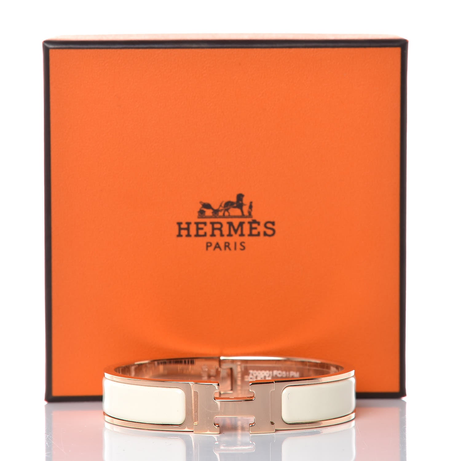 Hermes Enamel Narrow Clic Clac H Bracelet PM Craie 9 of 9