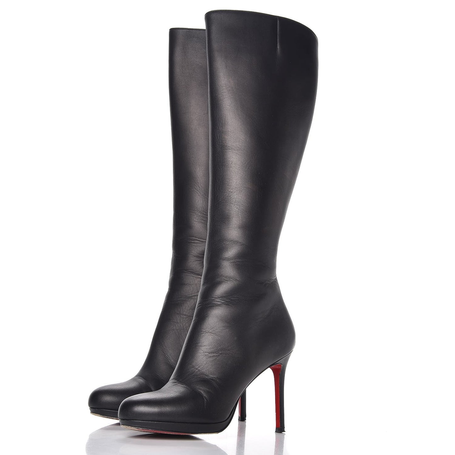 Calfskin Botalili 100 Tall Boots 37 Black