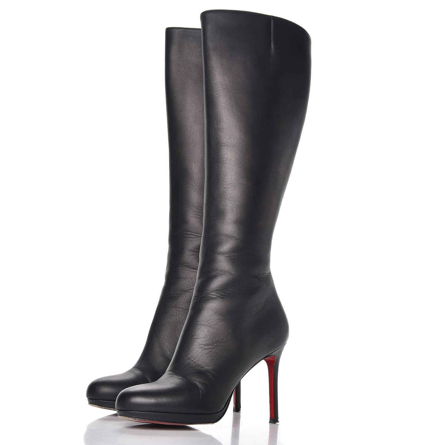 Christian Louboutin Calfskin Botalili 100 Tall Boots 37 Black 3 of 10