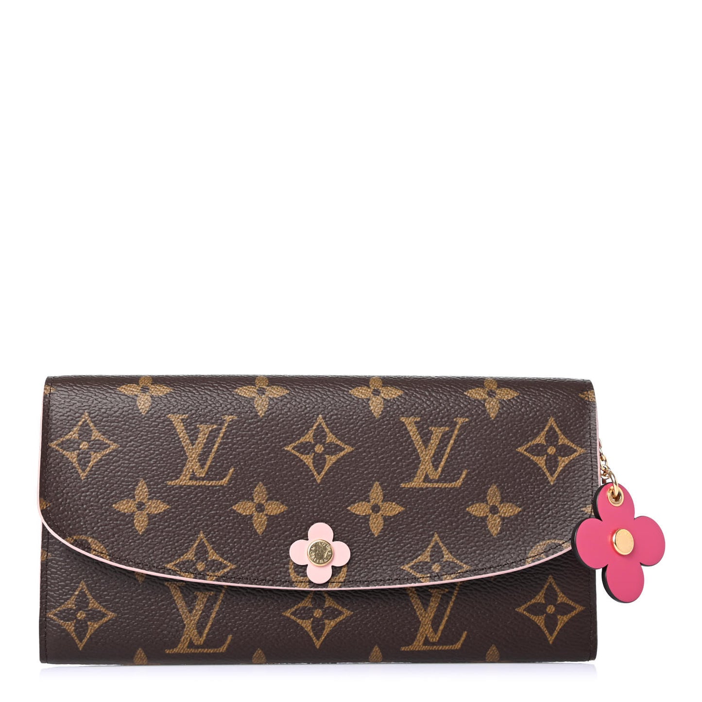 Monogram Bloom Flower Emilie Wallet Fuchsia