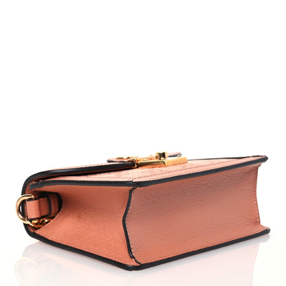Gucci GG Monogram Textured Dollar Calfskin Mini Ophidia Padlock Top Handle Chain Shoulder Bag Cloche Rose Pink 4 of 16