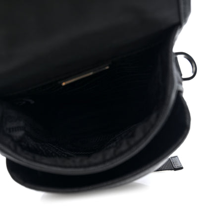 Prada Re-Nylon Saffiano Mini Pocket Single Snap Buckle Messenger Bag Black 4 of 8