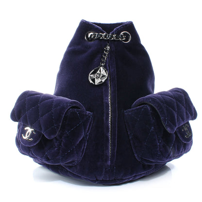 Chanel Velvet Mini Backpack Plum 1 of 8