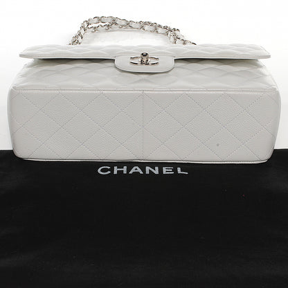 Chanel Caviar Jumbo Double Flap White 12 of 12
