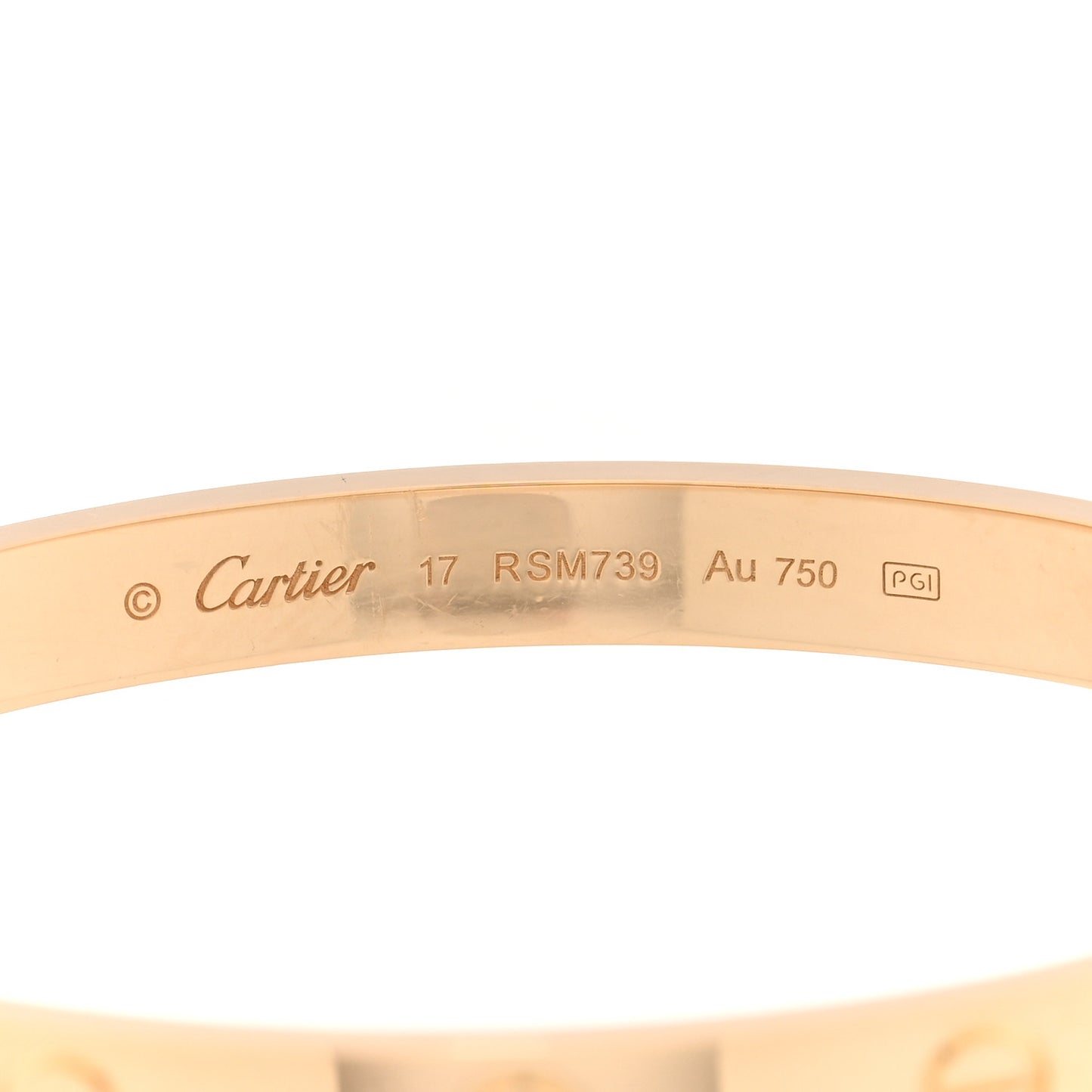 18K Yellow Gold LOVE Bracelet 17