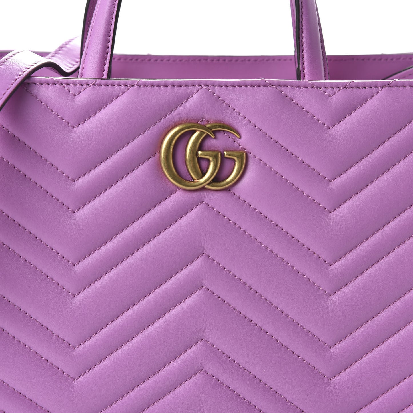 Calfskin Matelasse Small GG Marmont Tote Candy Mousse