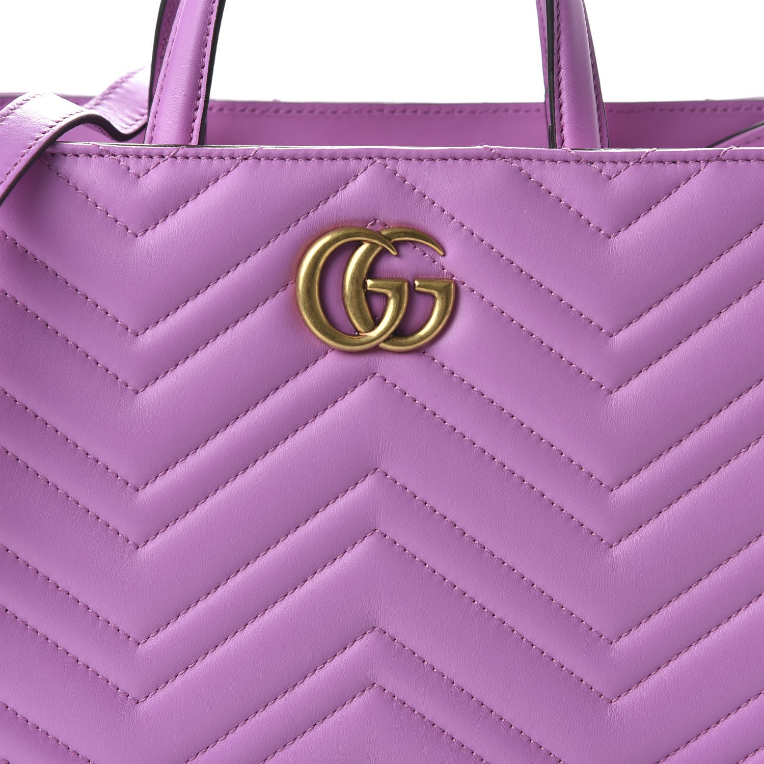 Gucci Calfskin Matelasse Small GG Marmont Tote Candy Mousse 20 of 20