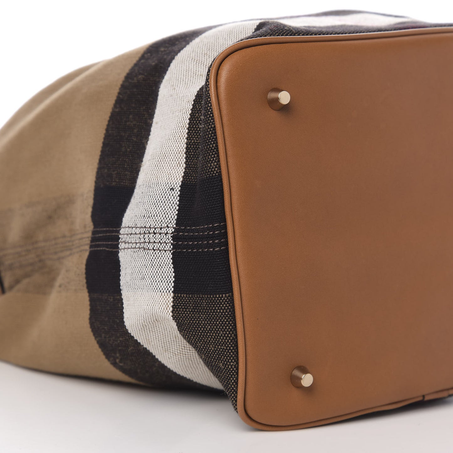 Canvas Mega Check Medium Ashby Hobo Saddle Brown