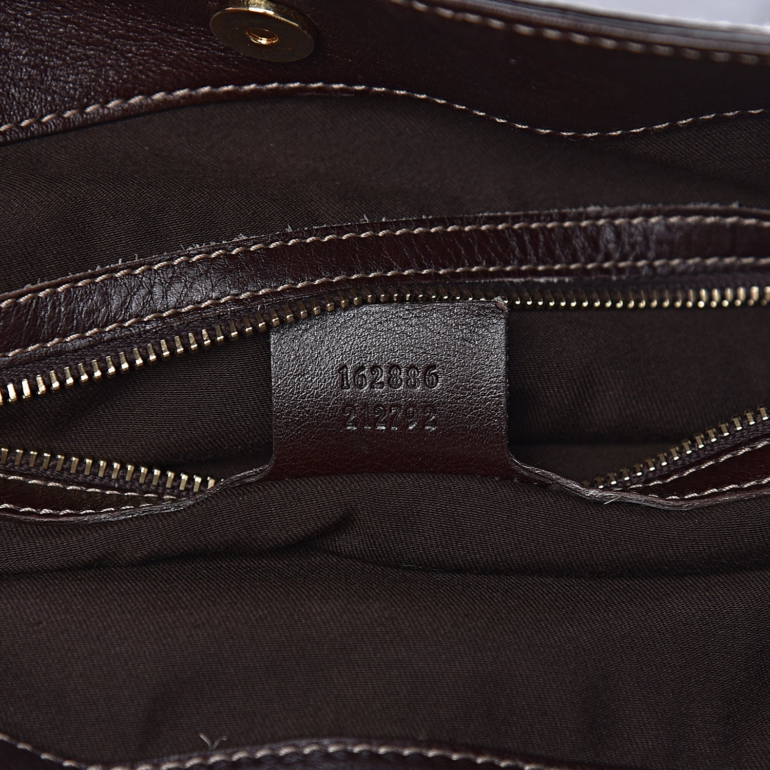 Gucci Calfskin Medium Britt Tote Dark Brown 8 of 15