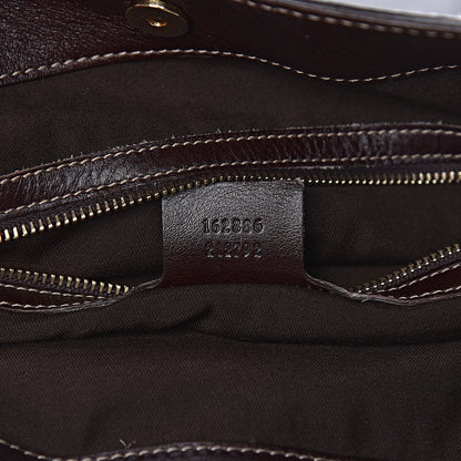 Gucci Calfskin Medium Britt Tote Dark Brown 8 of 15