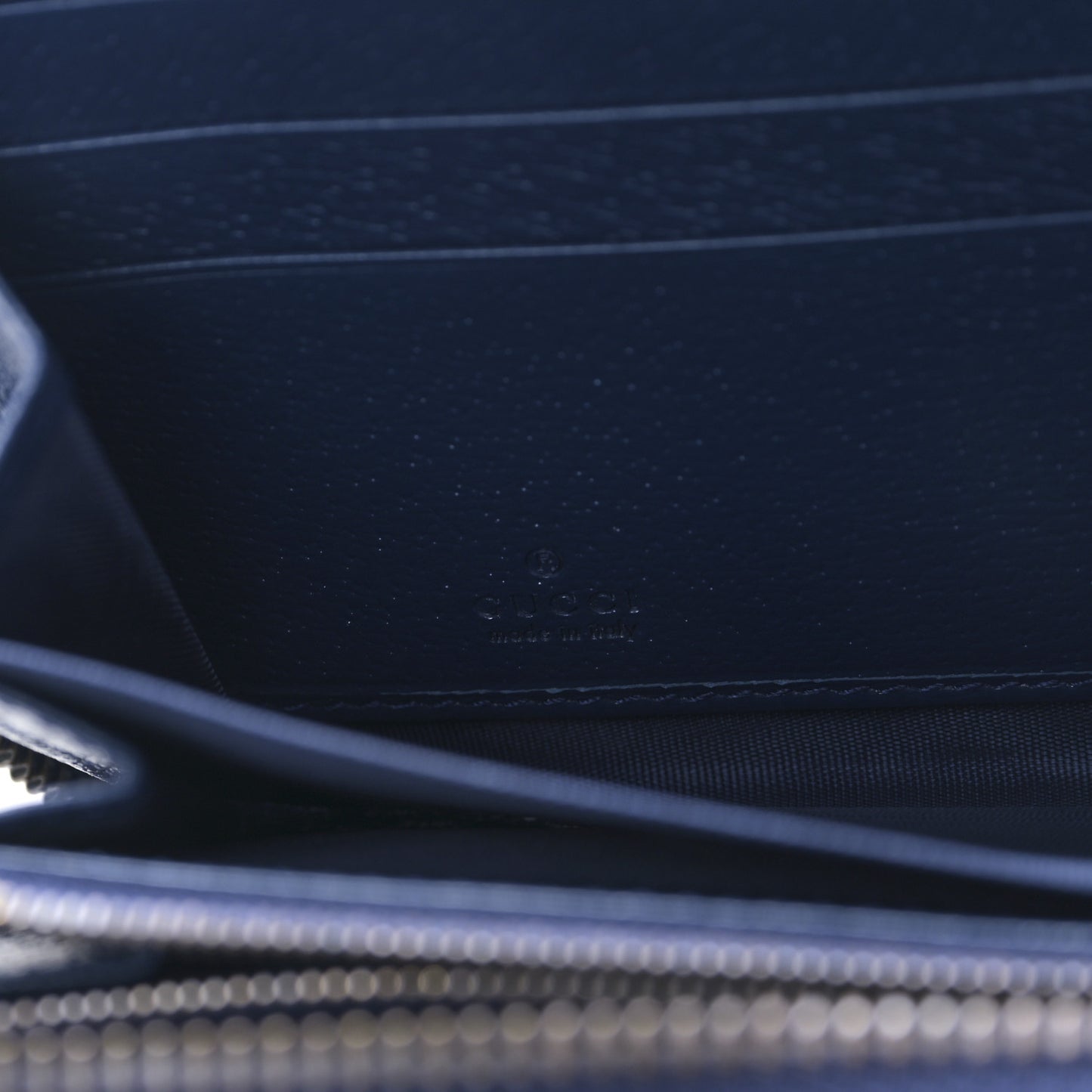 Wonka Grain Calfskin Diana Zip Around Continental Wallet Navy