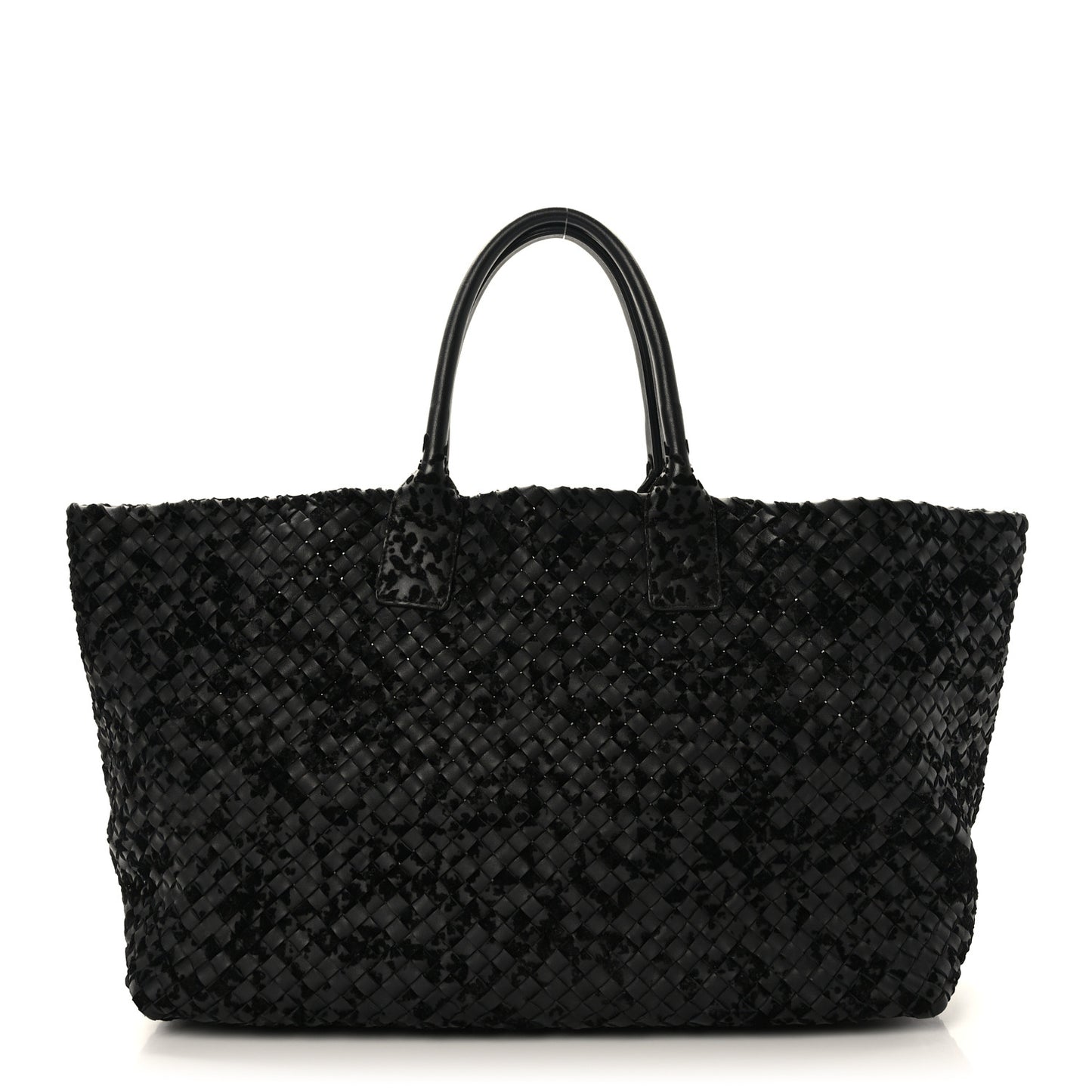 Nappa Velours Intrecciato Large Cabat Black