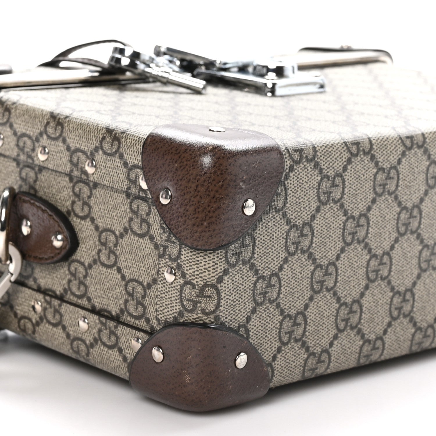 Gucci GG Supreme Monogram Globe-Trotter Beauty Case Brown 9 of 10