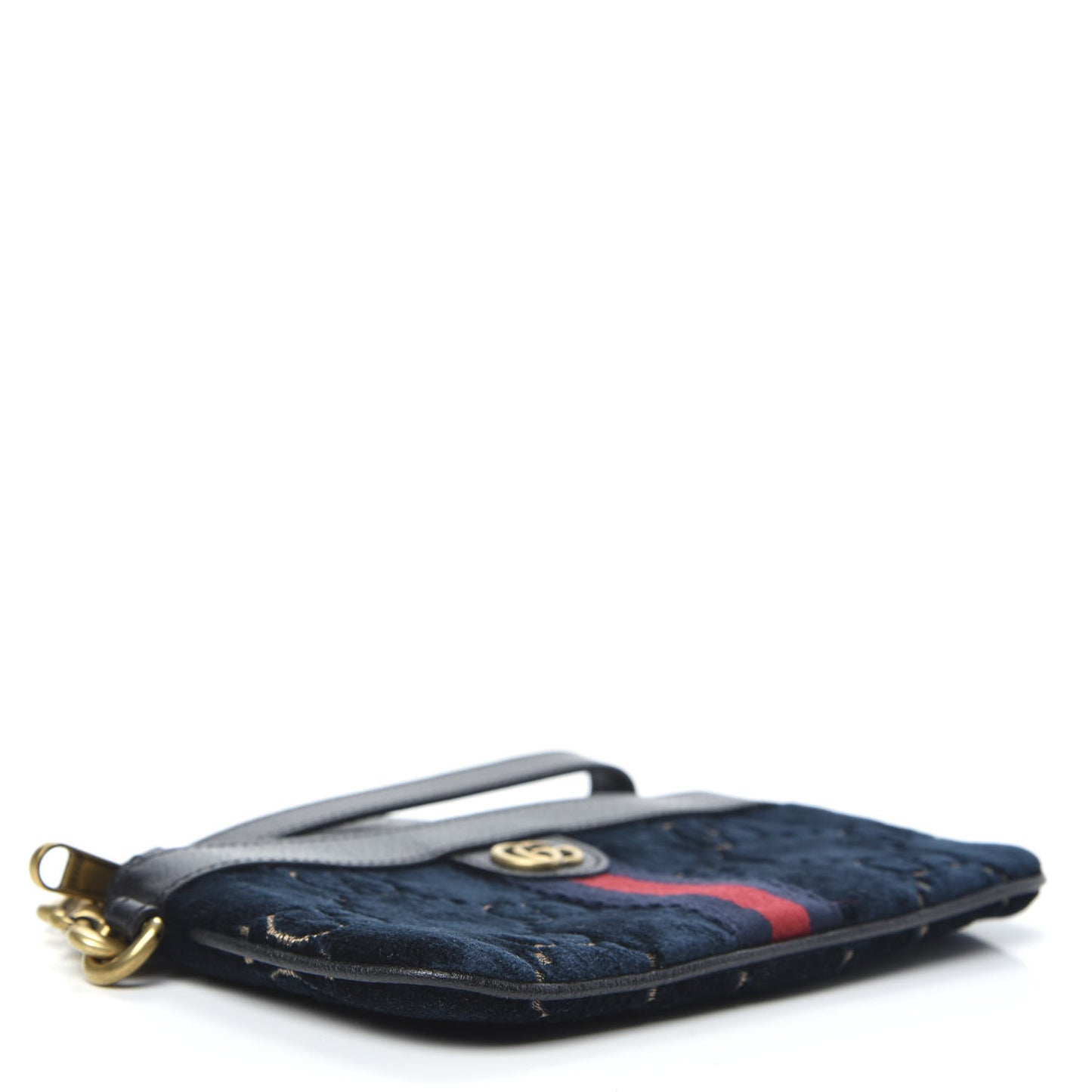 Velvet GG Monogram Textured Calfskin Web Smartphone Case Blue Beige Black