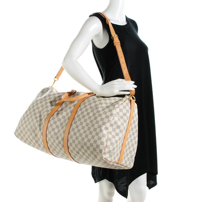 Louis Vuitton Damier Azur Keepall Bandouliere 55 2 of 10