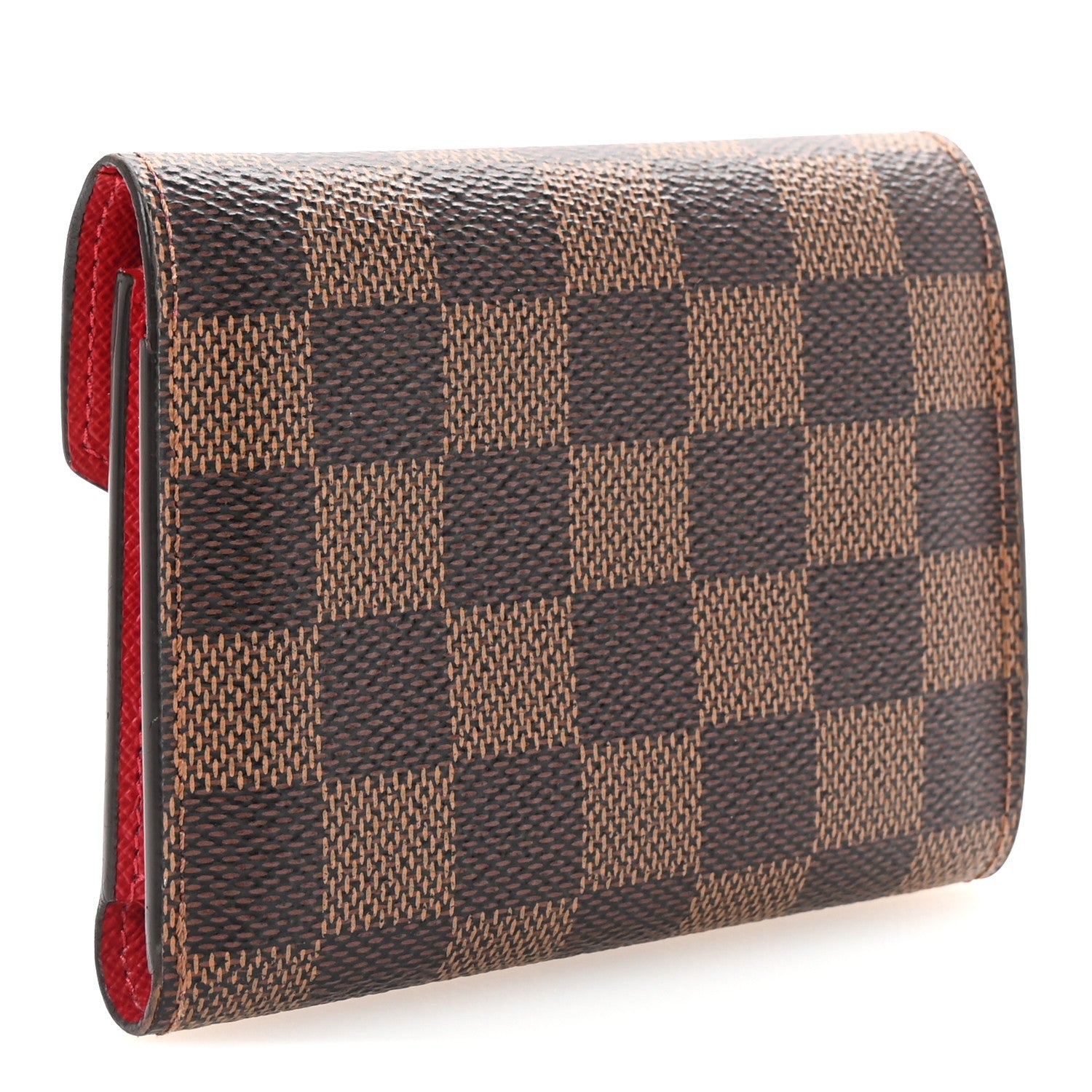 Louis Vuitton Damier Ebene Victorine Wallet Red 3 of 6