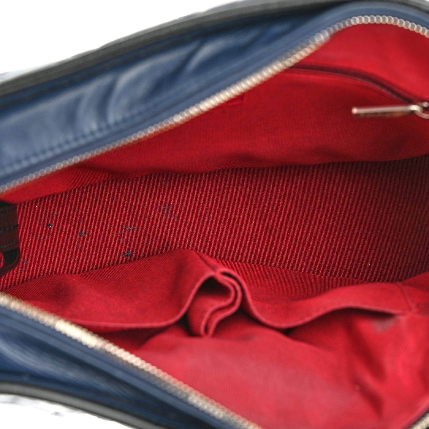 Aged Calfskin Quilted Medium Gabrielle Hobo Navy Black