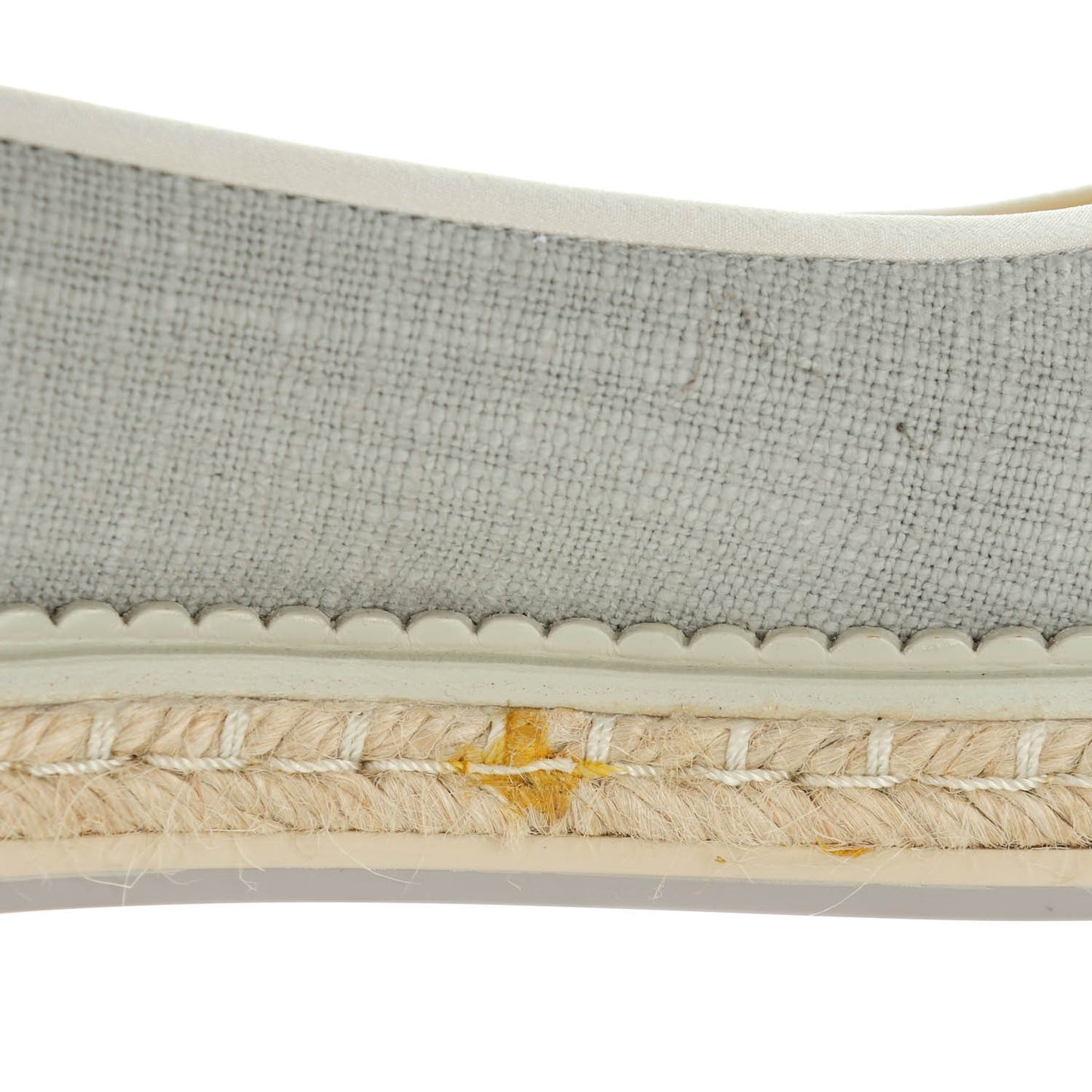 Cotton Espadrilles Flats 39 Grey Black