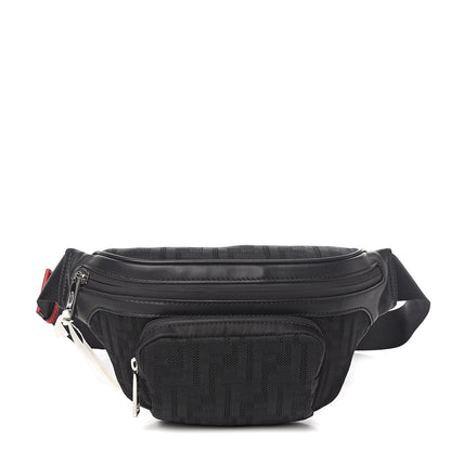 Fendi Neoprene Mesh Vitello Grace FF Pocket Belt Bag Black 1 of 9