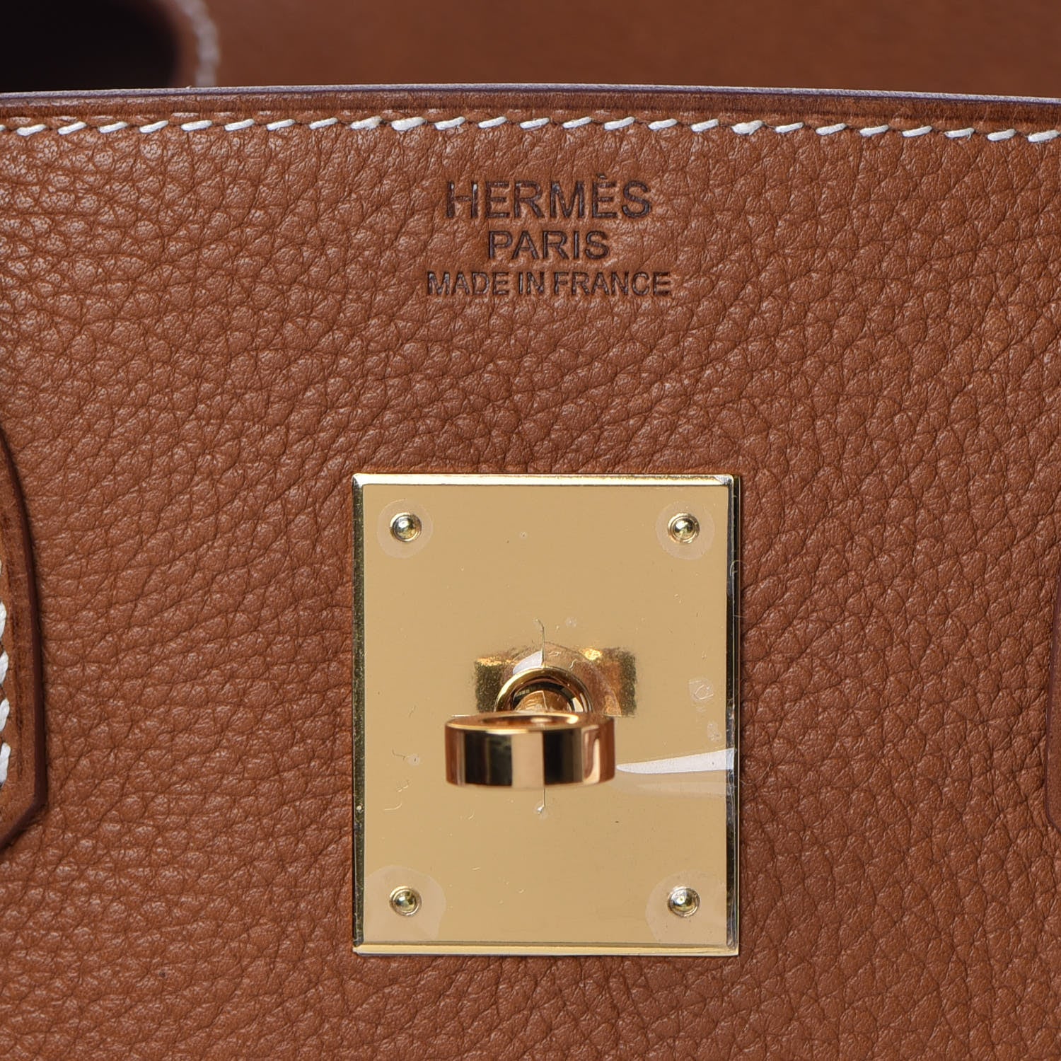 Hermes Natural Barenia Faubourg Birkin 30 Fauve 30 of 35