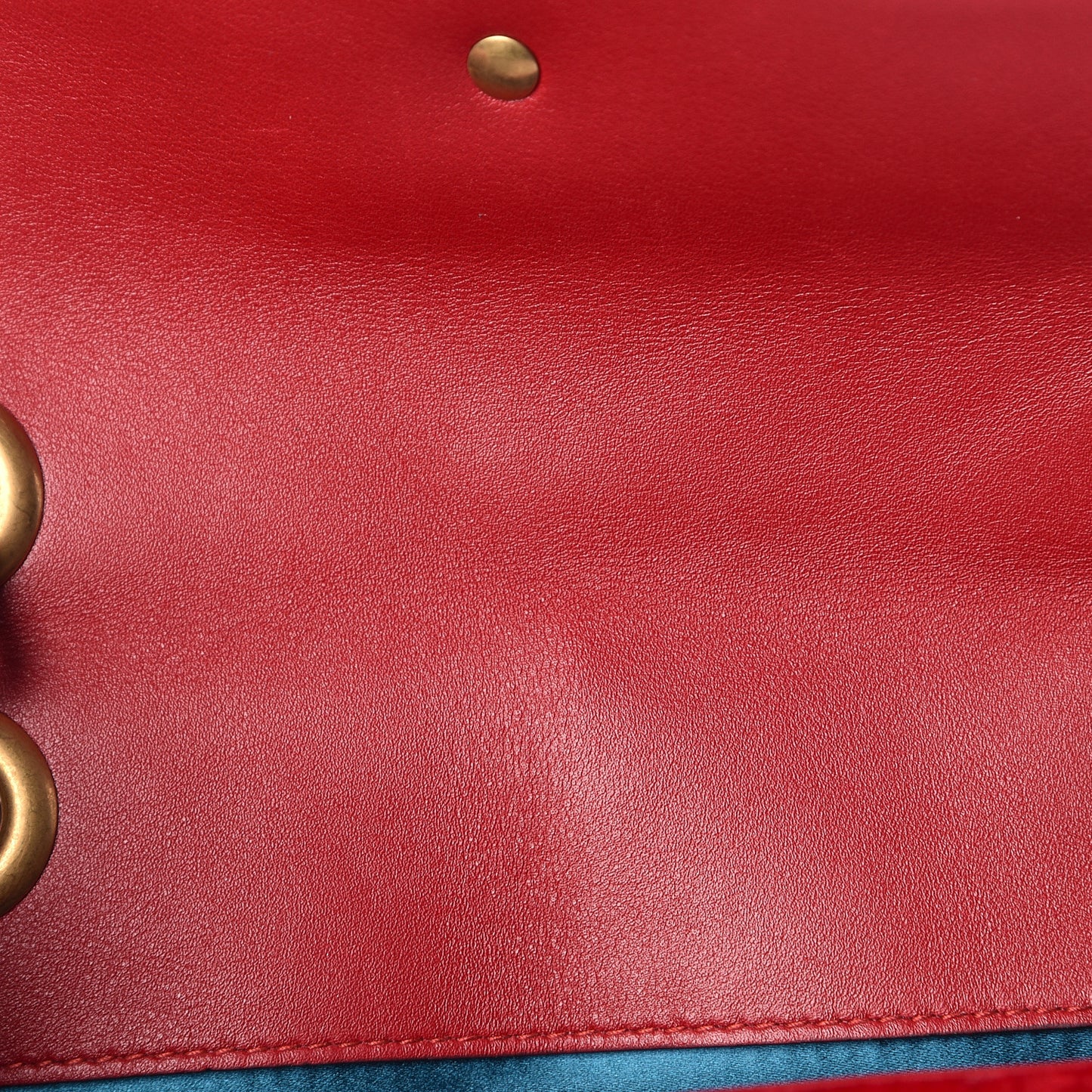 Velvet Matelasse Mini GG Marmont Shoulder Bag Hibiscus Red