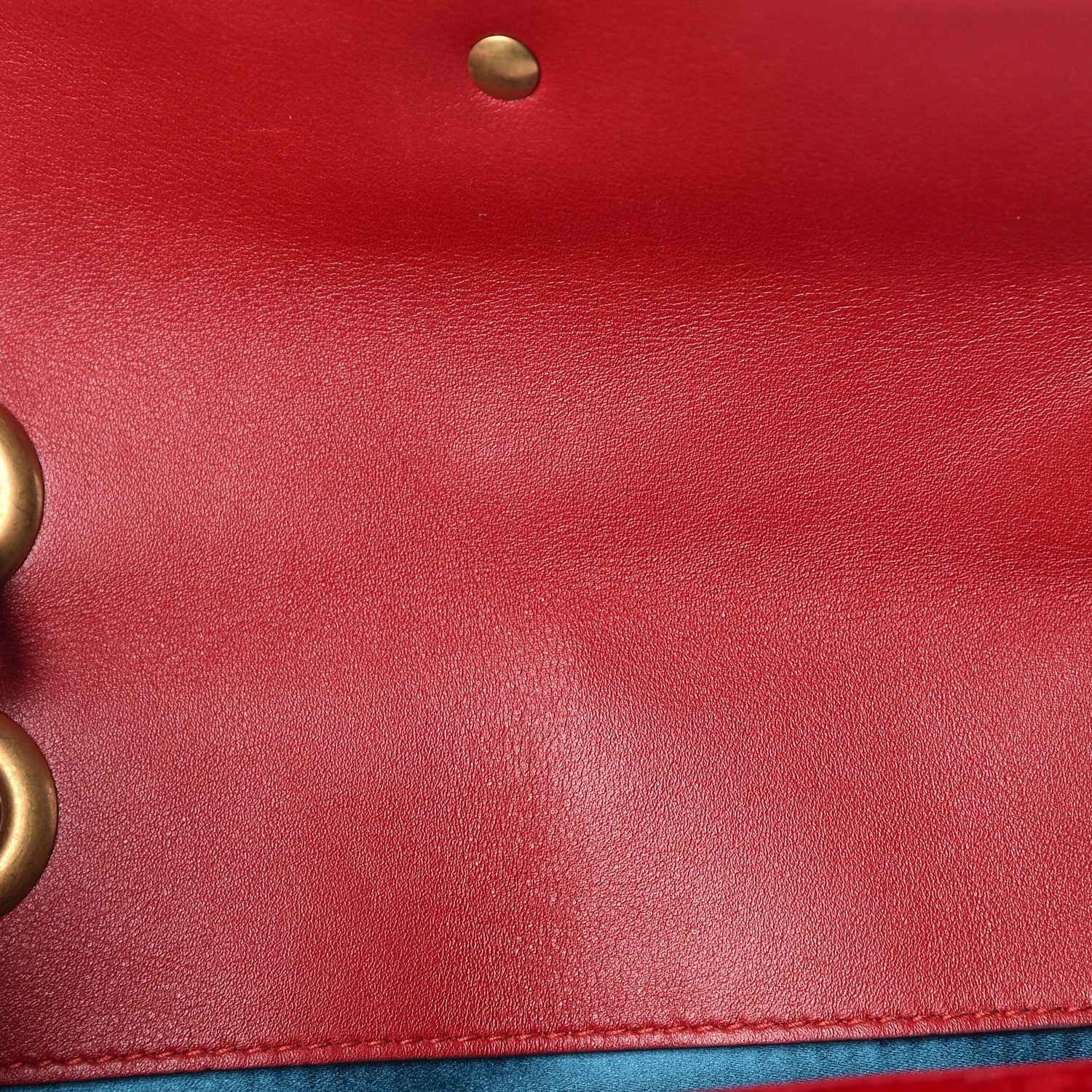 Gucci Velvet Matelasse Mini GG Marmont Shoulder Bag Hibiscus Red 10 of 12