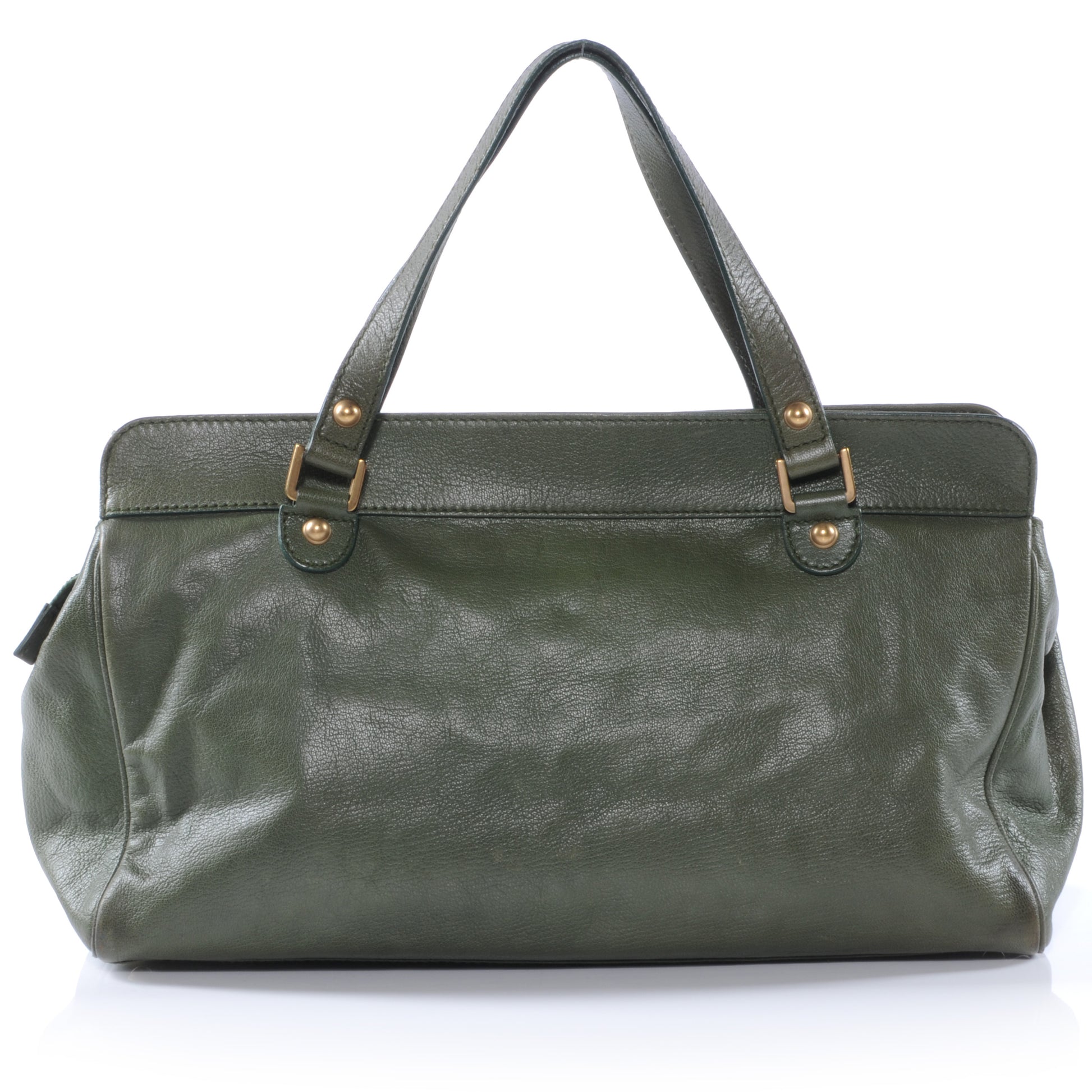 Gucci Leather Blondie Satchel Green 4 of 10