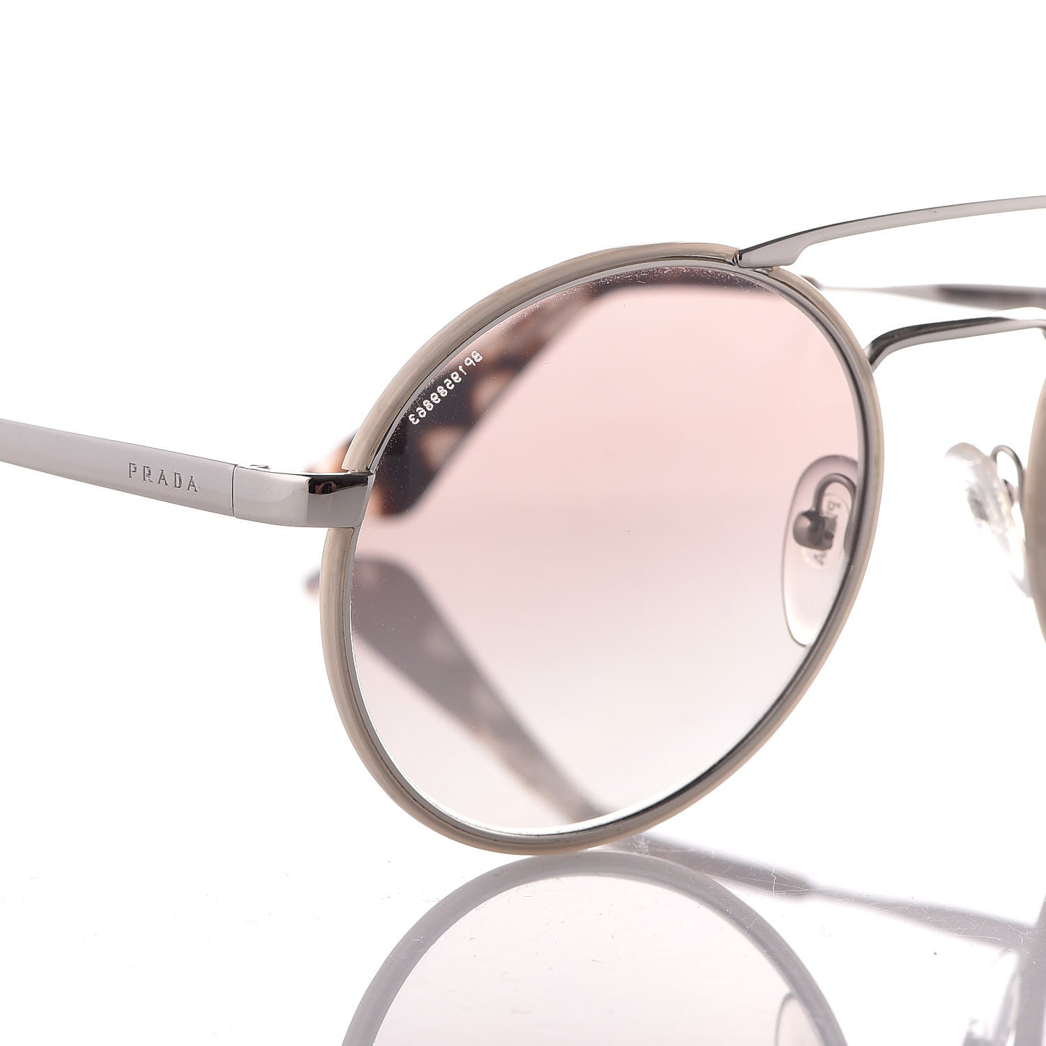 Prada Round Sunglasses SPR 51S Silver 5 of 9