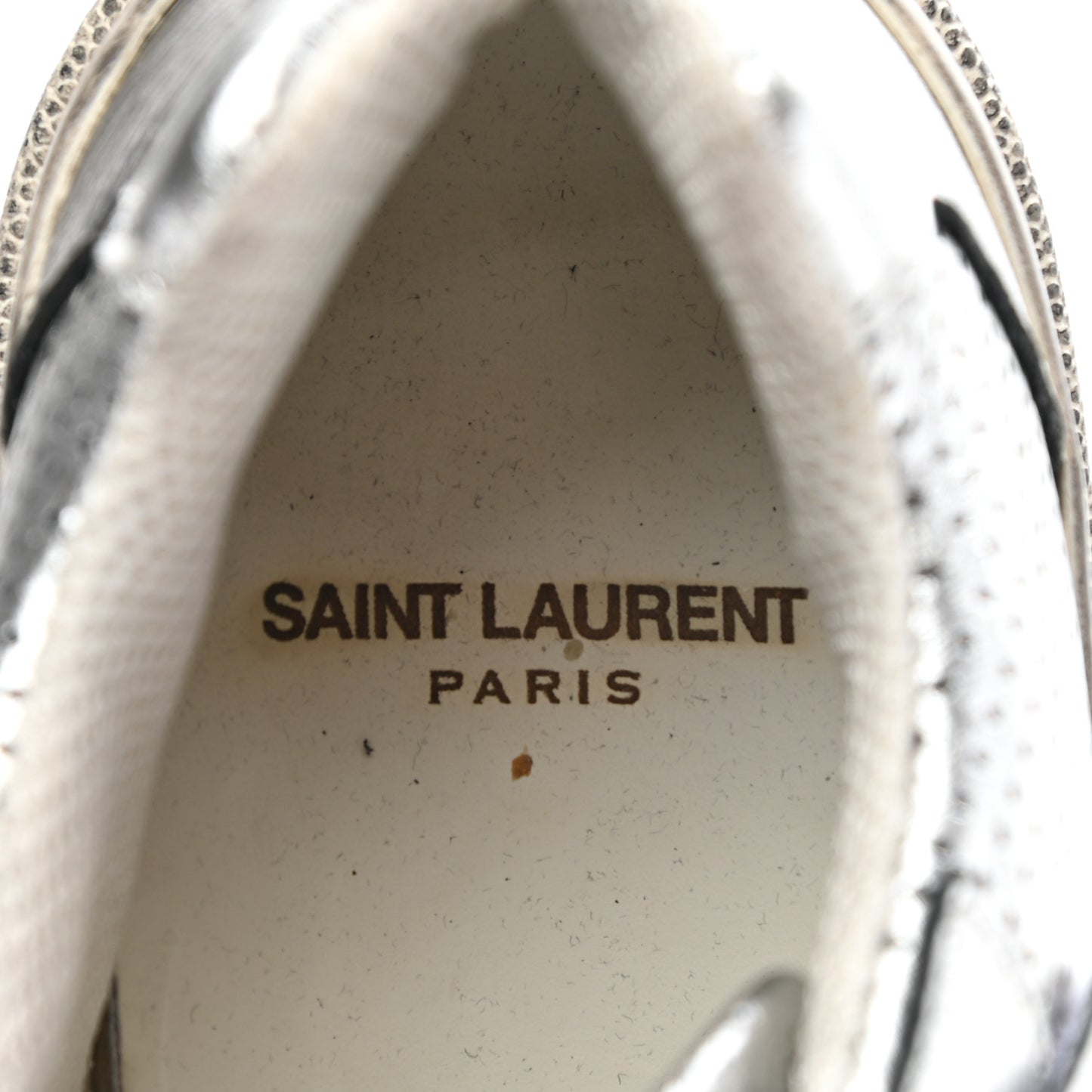 Calfskin Perforated Womens SL24 Sneakers 37 Argento