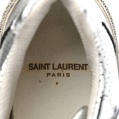 Saint Laurent Calfskin Perforated Womens SL24 Sneakers 37 Argento 7 of 11