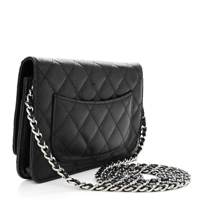Chanel Caviar Quilted Wallet on Chain WOC Black 2 of 12